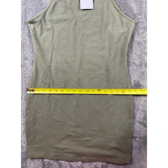 Forever‎ 21 Light Olive Green Ribbed Tank Dress XL Sleeveless Mini - Picture 6 of 9